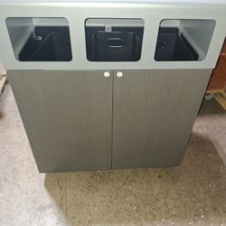 3 Station Trash Can