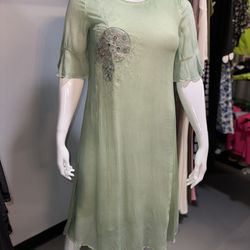 Green Sheer Dress 
