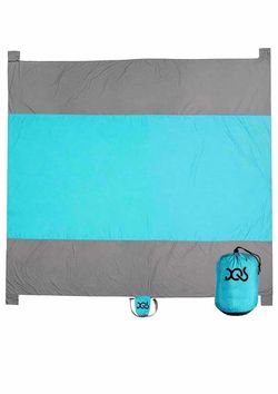 Waterproof picnic mat ,sand free beach mat with stakes