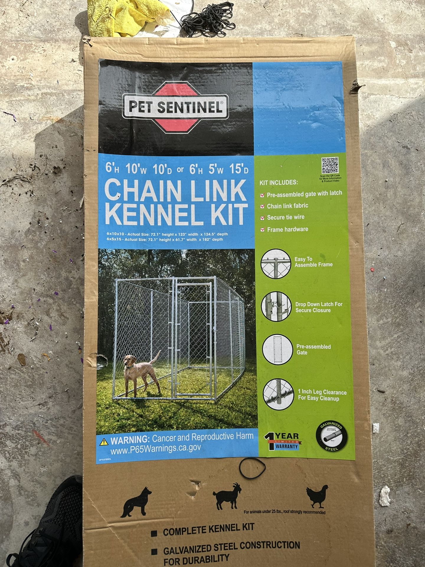 Dog Kennel Chain link 5x15 Or A 10x10