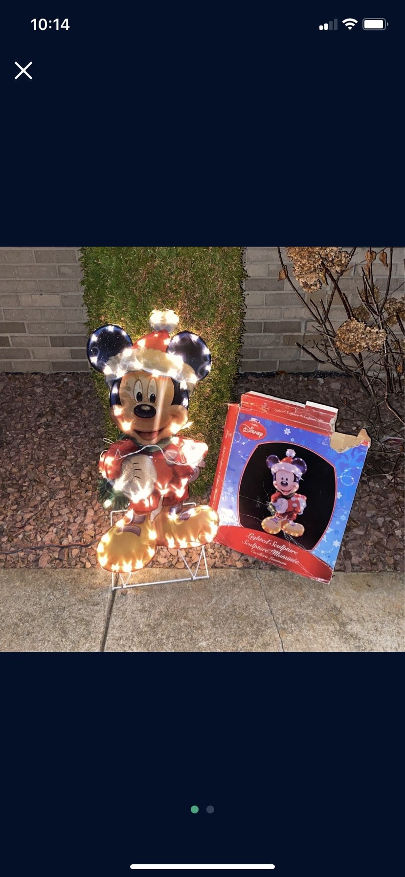 Light Up Christmas Mickey Yard Decoration 