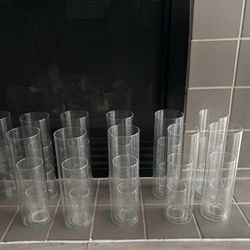 Candle vases and candles