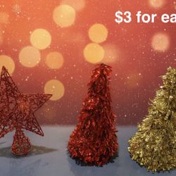 Christmas Star and Small Christmas Trees