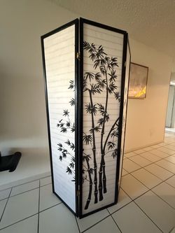Bamboo 3-Panel Room Divider