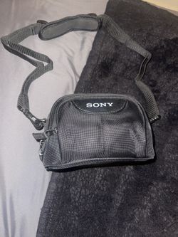 Sony Camera Case LCS-VA15 Black Fabric Long Strap Padded Pockets