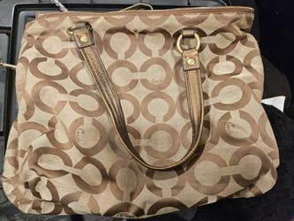 Coach Signature Op Art Canvas Tote Bag