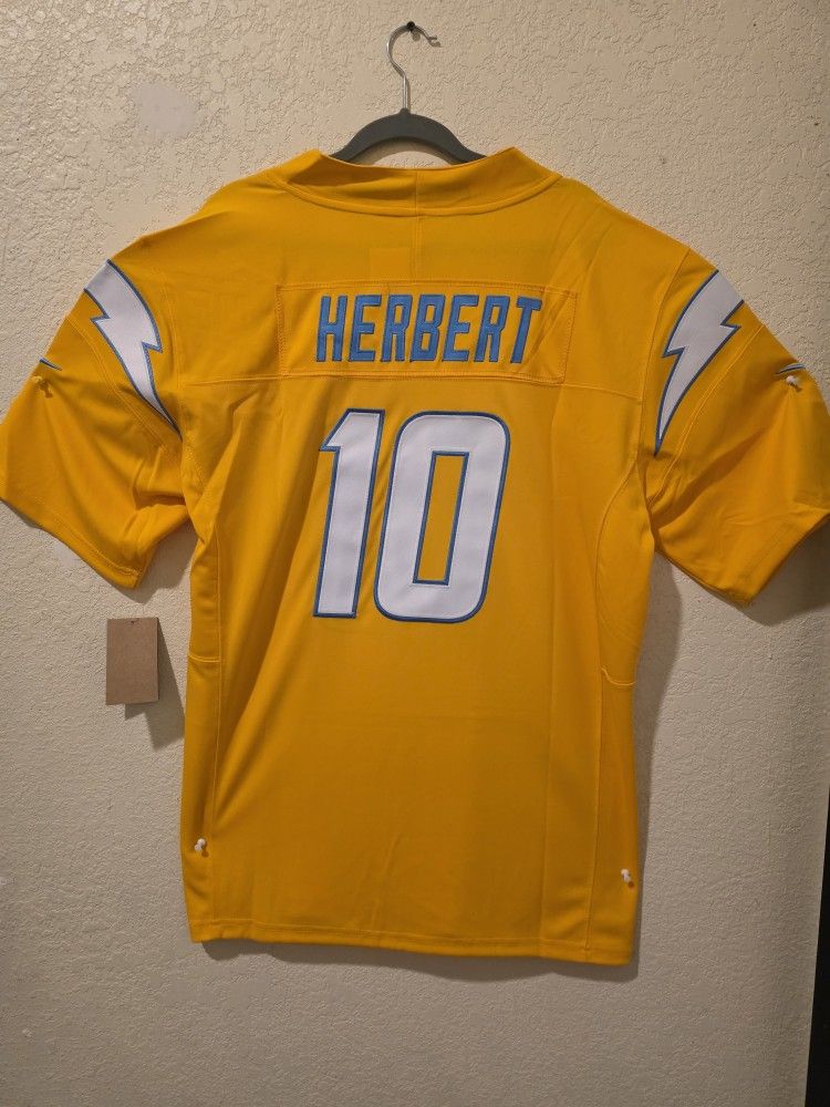 New Men's Chargers Herbert Gold Jerseys Stitched