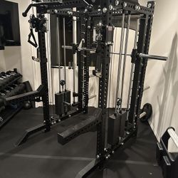 Vesta Fitness PRO SERIES Ultimate Half Rack Functional Trainer w/Smith Machine Bar | 320lb Stack | Gym Equipment | Fitness | Commercial | Squat Rack 