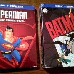 SUPERMAN And BATMAN - Complete Animated Series On BluRay - Brand New