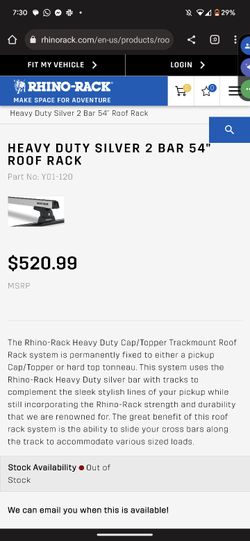 Rhino rack truck canopy mount kit parts