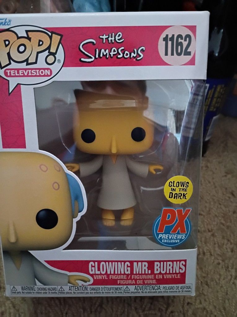Simpson Glowing Mr Burns Funko