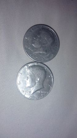 2 half dollar coins  1973 / 1981
