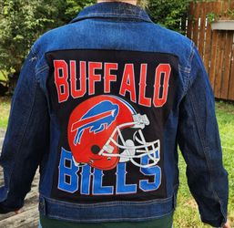 Women's Buffalo Bill's dark denim jean jacket, Size L