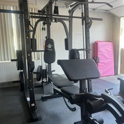 SMITH MACHINE/ PULLEY SYSTEM/ SQUAT RACK/ BENCH/ WEIGHTS/ BARBELL/ GYM EQUIPMENT/ FREE DELIVERY 🚚  