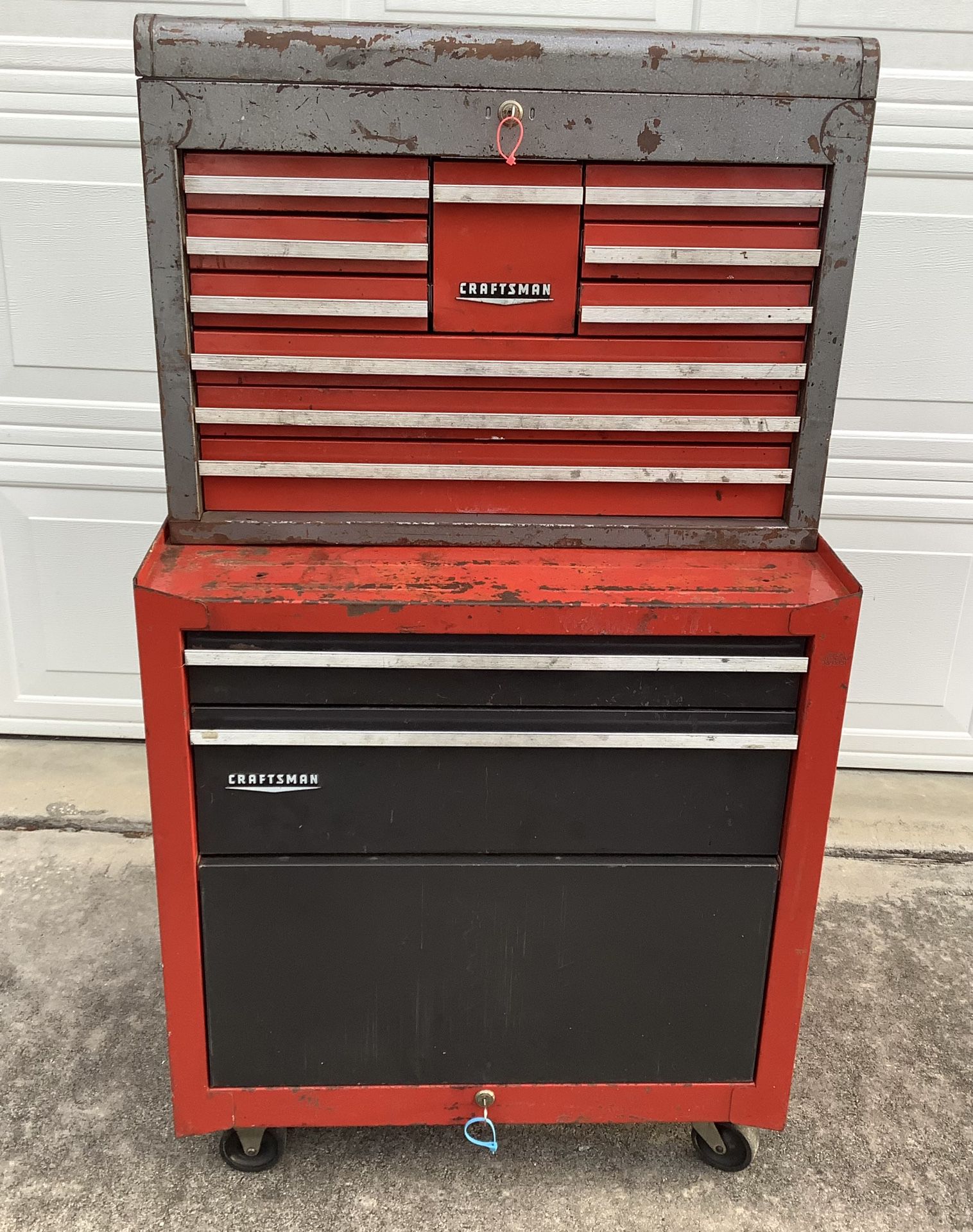 CRAFTSMAN VINTAGE WHEELED TOOL CHEST ( Two tier)   $140.00