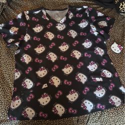 Hello kitty scrub shirt