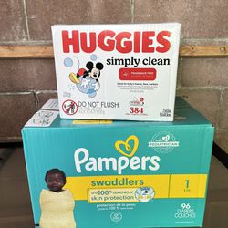 Pampers Diapers And Huggies  Baby Wipes