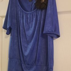 Lightweight Blue Blouse Vintage Size Small 