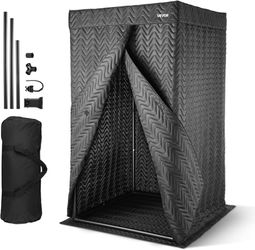 VEVOR Portable Vocal Booth, 6.56 ft Height, Pro-Grade Recording Studio with Travel Bag, Mobile Tablet Stand, Thickened Soundproofing, Sound Isolation 