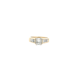 14K Yellow Gold Diamond Womens Ring - 1.56ct