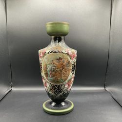 Vintage Painted Glass Vase