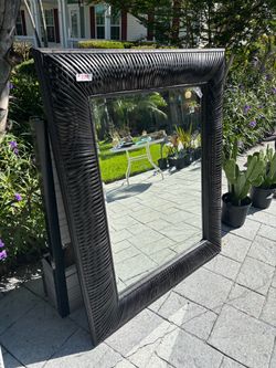 45 x 55 approx Mirror Black Frame
