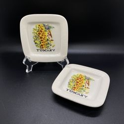 Viansa Rosanna Made in Italy Tuscany Butter Pats/ Dipping Dishes SET of 2