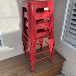 Set Of Four Cafe Stools