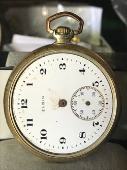 Antique 1917 Elgin Pocket Watch - Broken