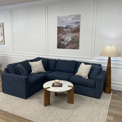 New Modular Blue Sectional Couch