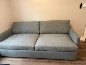 Pair of Crate & Barrel Gray Sofas – Matching Set