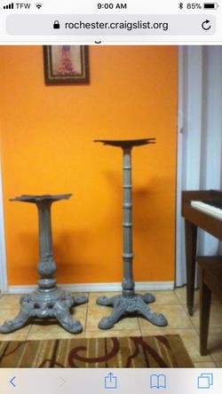 Decorative cast iron table base , no tops
