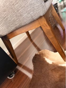 Gray Article Accent Chair