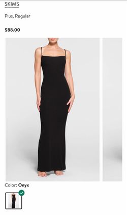 SKIMS Black Maxi Dress in Onyx XS