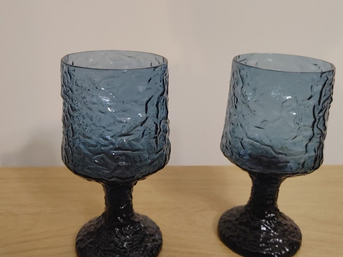 Lenox Blue Crystal Small Goblets