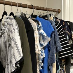 Large Lot Of Women’s Clothing Dresses Shirts Skirt & Pants 