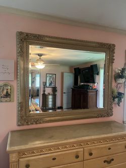 Large Ornate Framed Wall Mirror