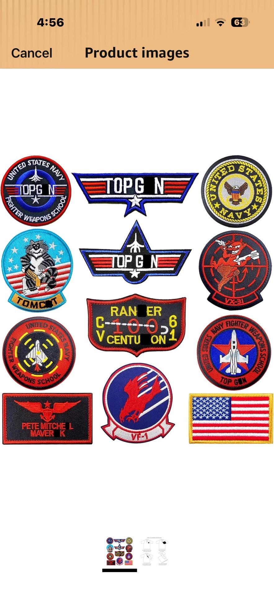 【Iron On/Hook & Loop】 12 PCS Top Gon Patches Pilot Morale Patch Military Patches Airsoft Patch Flight Patch for Jackets Tactical Patches for Backpacks