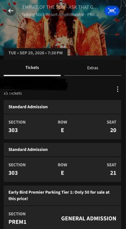 Empire of the Sun tickets with parking