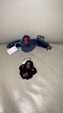 New 2 Kipling Monkey Keychain, Purse Charm, With Tags. Blue And Black