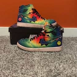 Size 8 Used J Balvin Jordan 1 (Damaged Box)