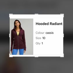 LULULEMON HOODED RADIANT JACKET