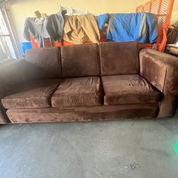 Sofa Brown Suede