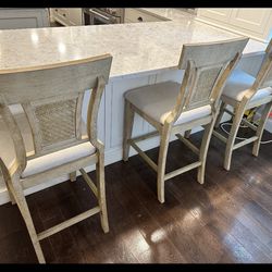 3 Counter Stools With Backs 