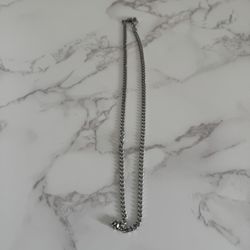 ShopGLD White Gold Plated Micro Cuban Chain 16"