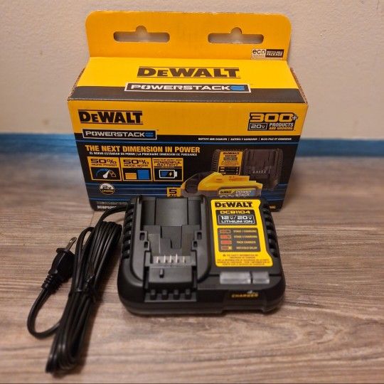 DEWALT 12V MAX/20V MAX Lithium Ion Battery Charger, 4 Amp (DCB1104) Battery NOT Included