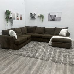 Brown Sectional Couch - Free Delivery 