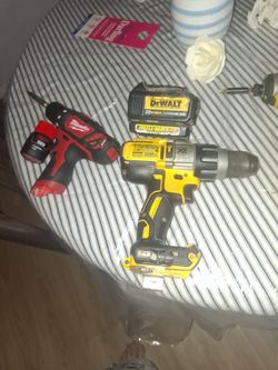 Dewalt and Milwaukee power tools