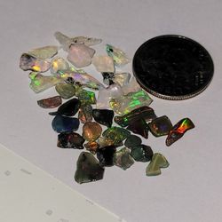 3-5mm [20x] Black Opal [20x] White Opal Stones AAA+ QUALITY 