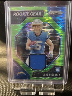 2024 Panini Prizm - Rookie Gear Ladd McConkey #RG-LMY Green Pulsar